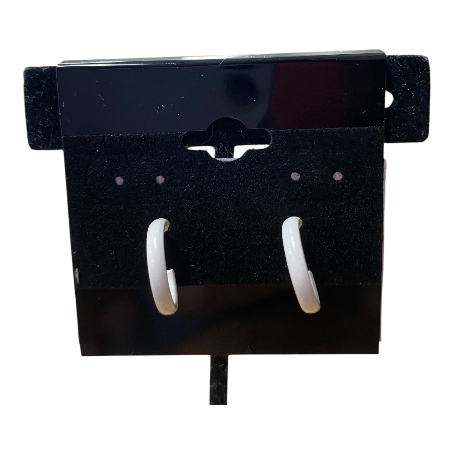 Earrings Hoop  In White