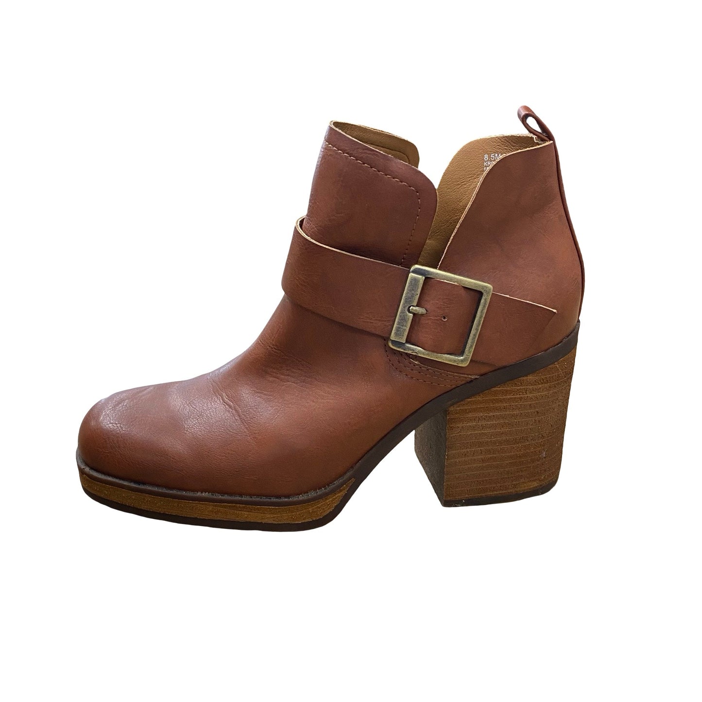 Boots Ankle Heels By Korks In Brown, Size:8.5