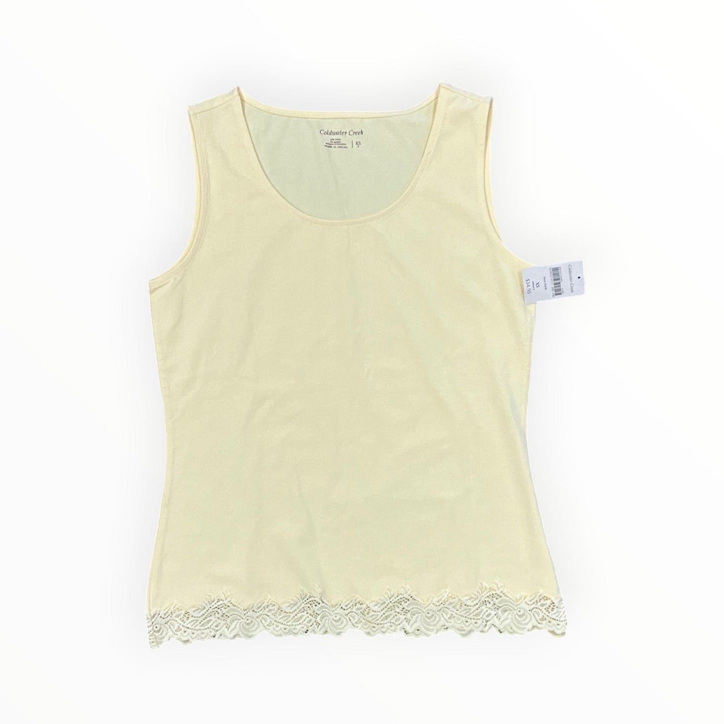 Tank Top By Coldwater Creek In Yellow, Size:Xs