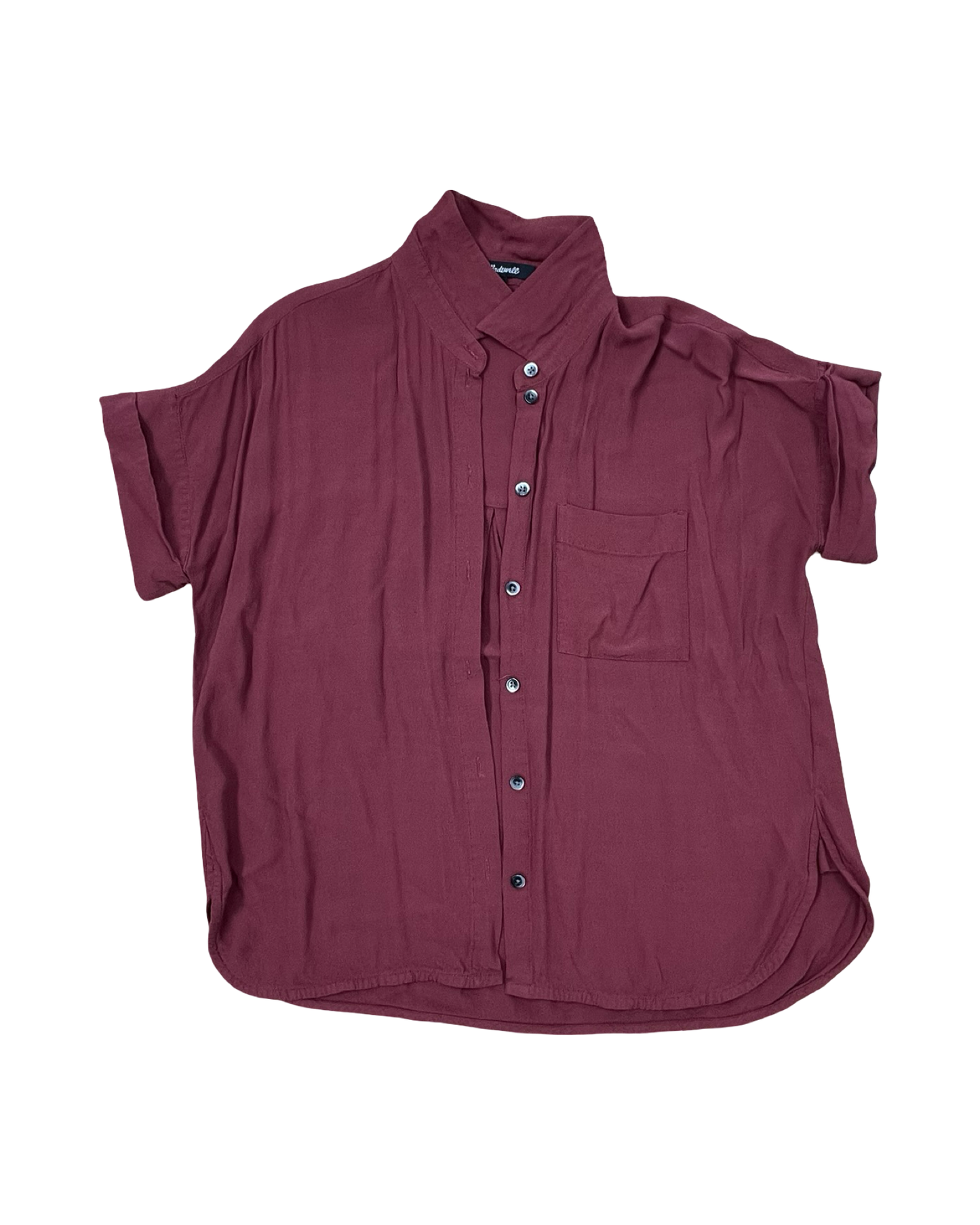 Blouse Ss By Madewell In Maroon, Size:S
