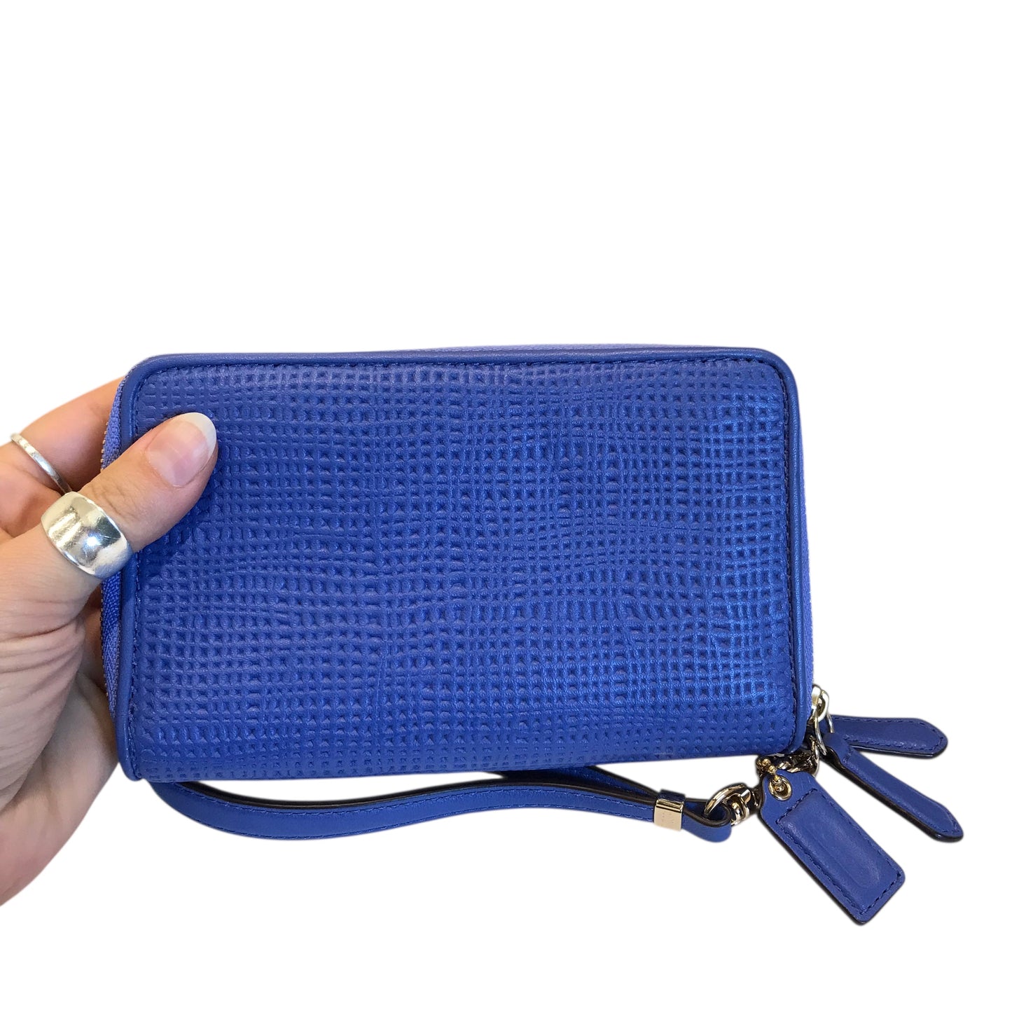Wristlet Designer By Coach In Blue, Size:Small