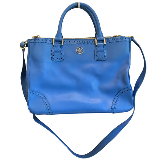Handbag Designer By Tory Burch In Blue, Size:Large