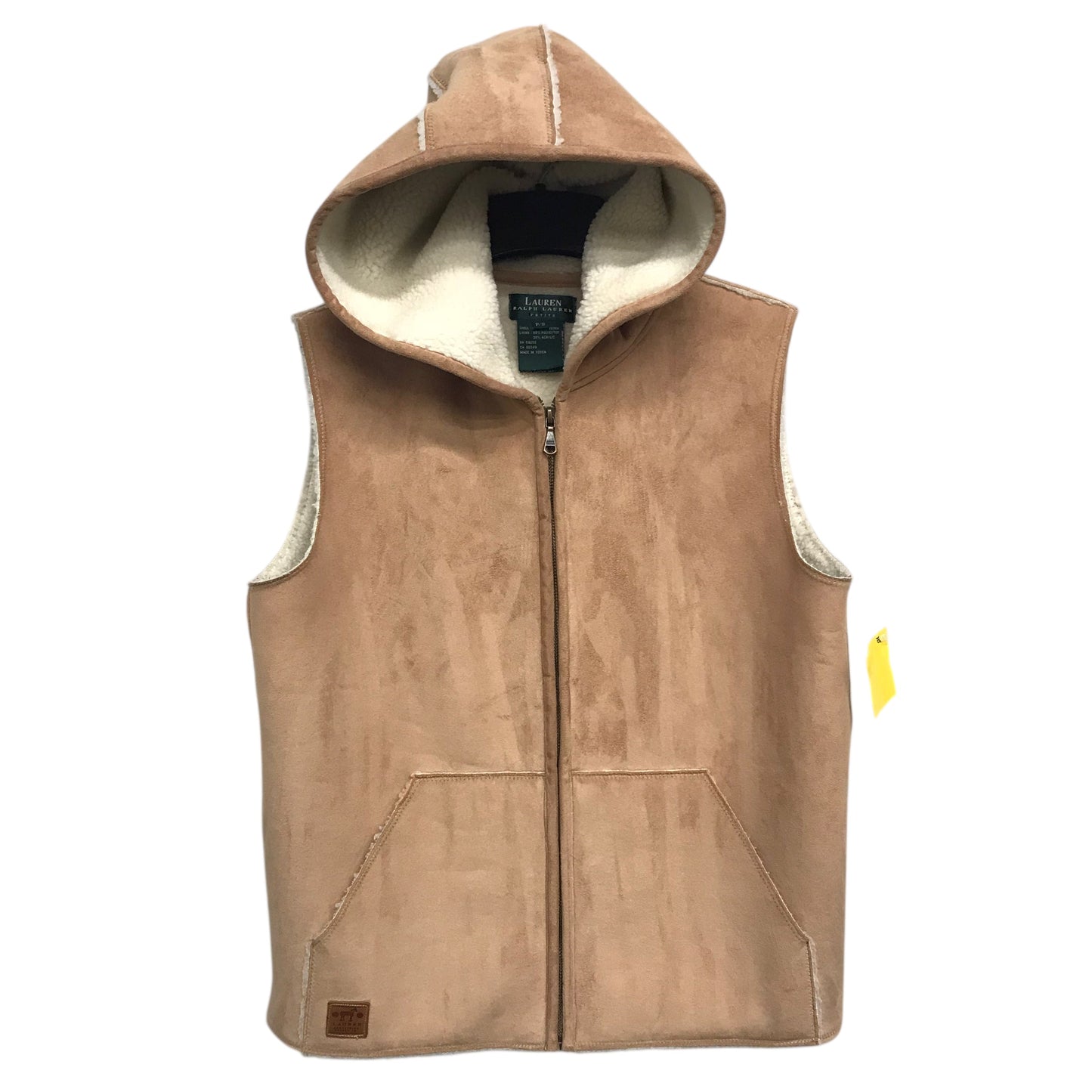 Vest Faux Fur & Sherpa By Ralph Lauren In Tan, Size:S