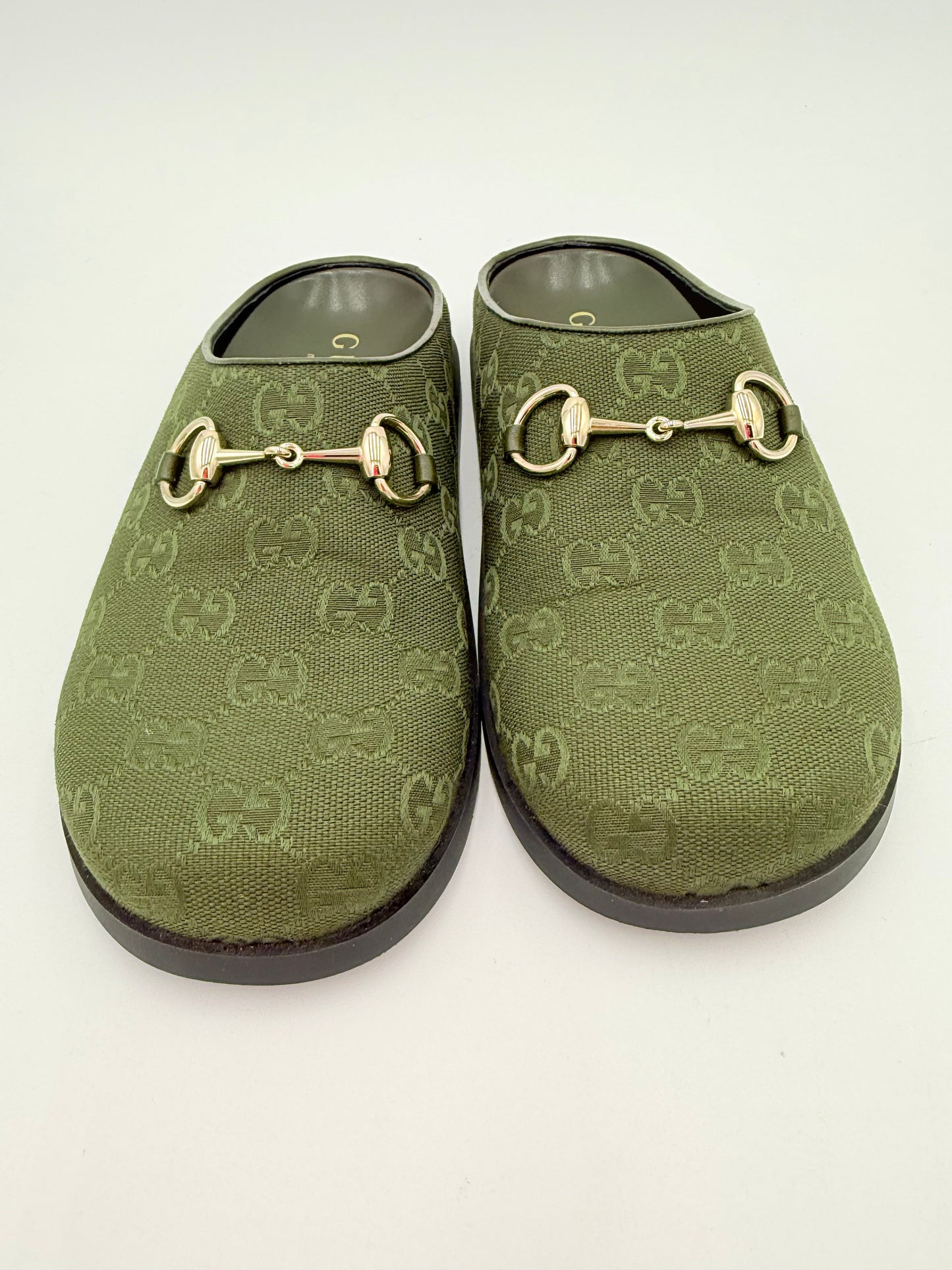 Shoes Luxury Designer By Gucci In Green, Size:6.5