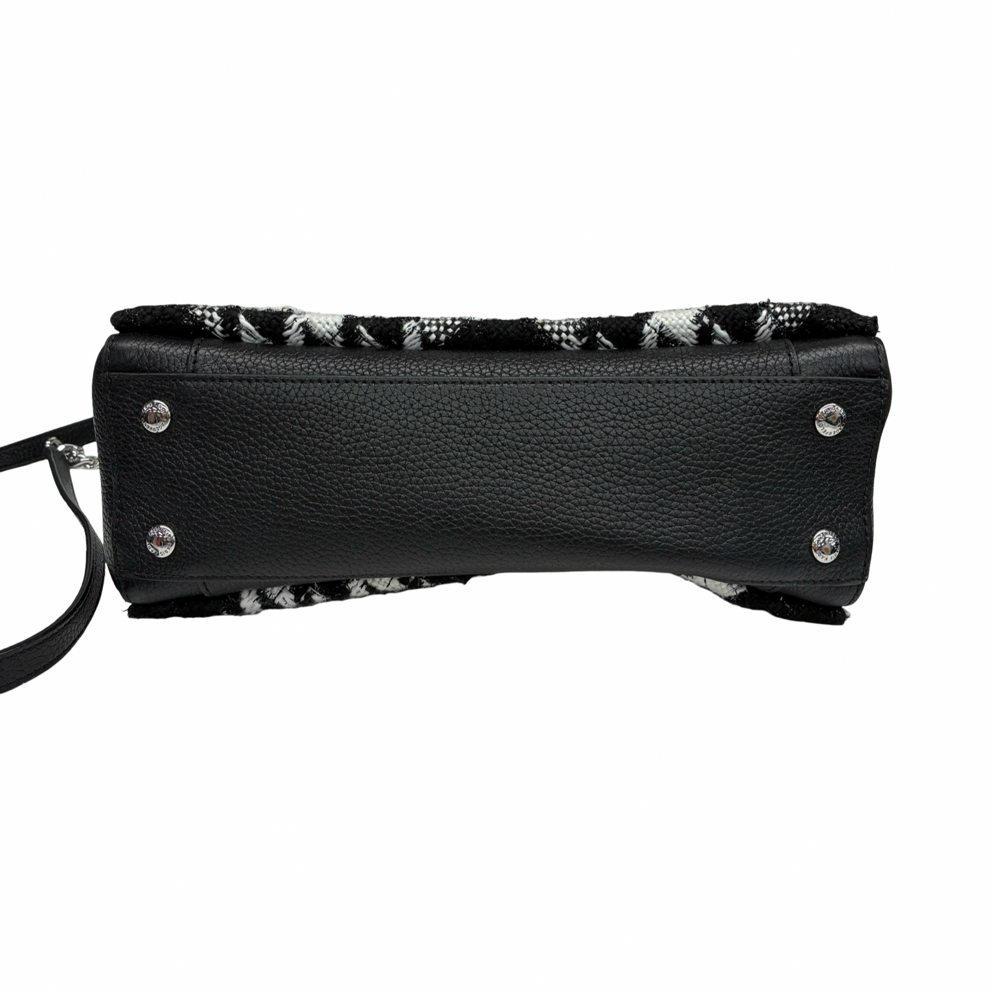 Handbag Designer By Karl Lagerfeld In Black & White, Size:Medium