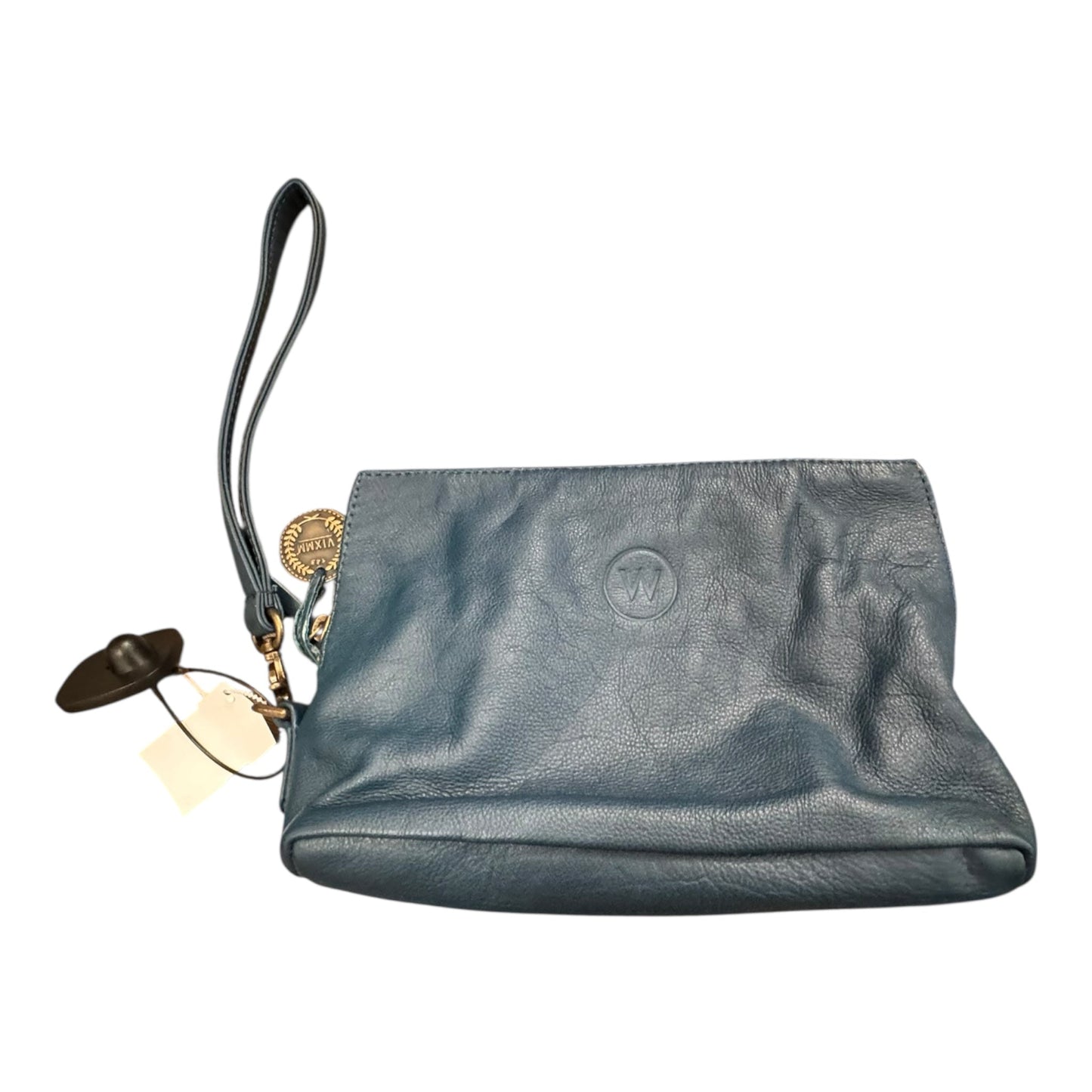 Wristlet Leather By WANDERERS TRAVEL CO In Teal, Size:Large
