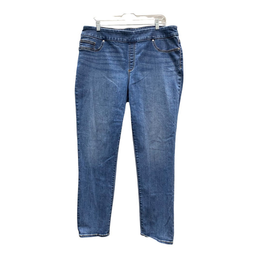Jeans Jeggings By Chicos In Blue Denim, Size:14