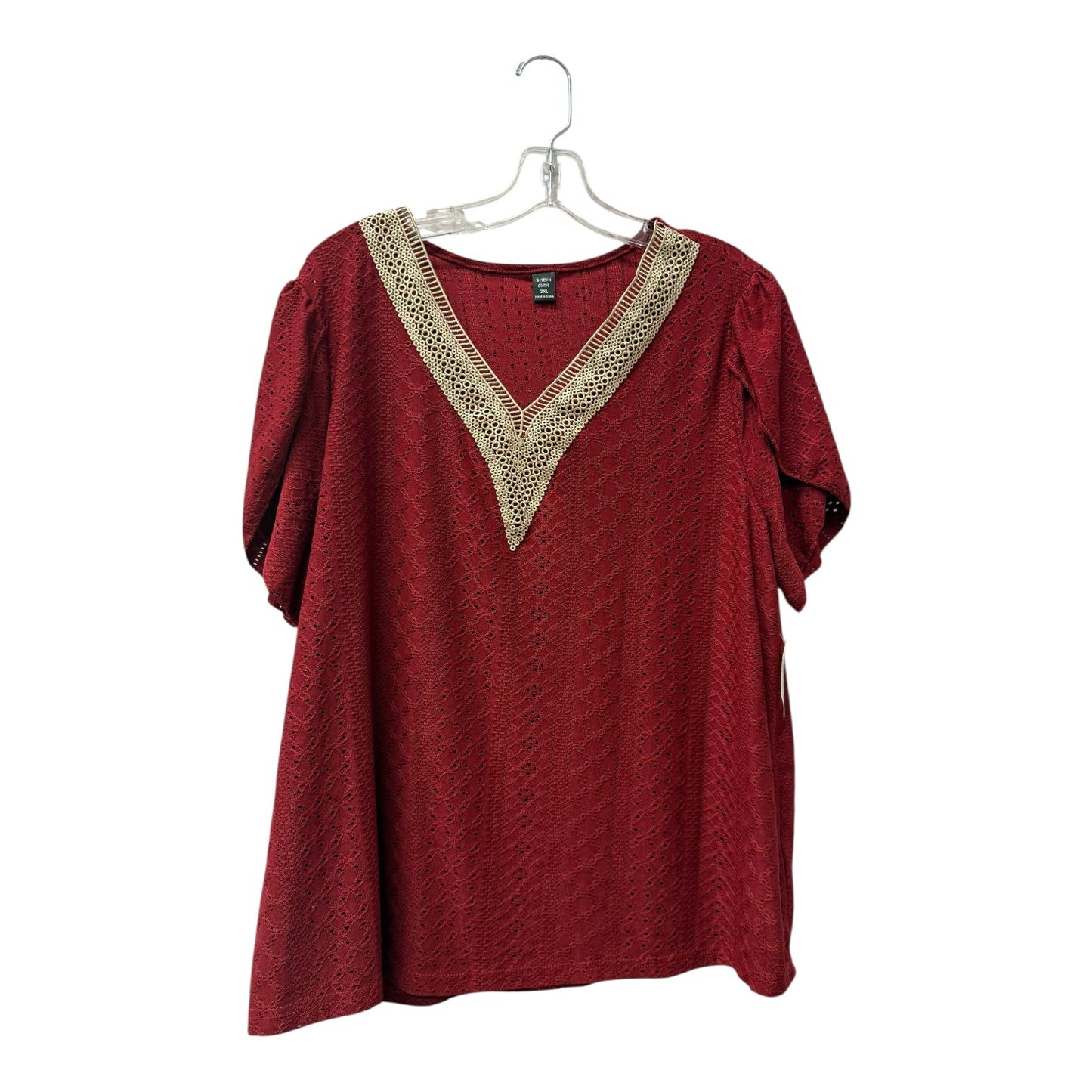 Top Ss By Shein In Red, Size:2X