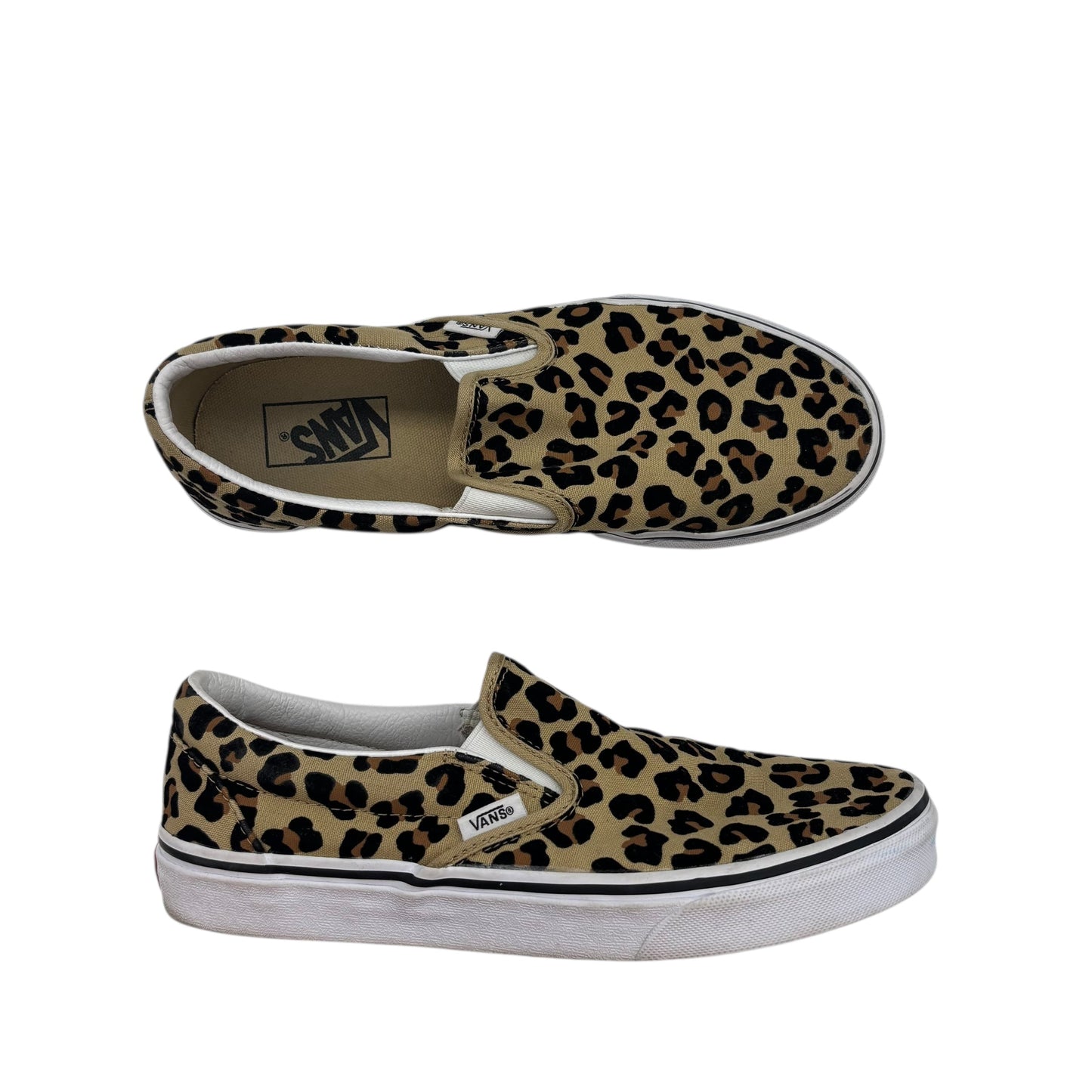 Shoes Flats By Vans In Leopard Print, Size:9