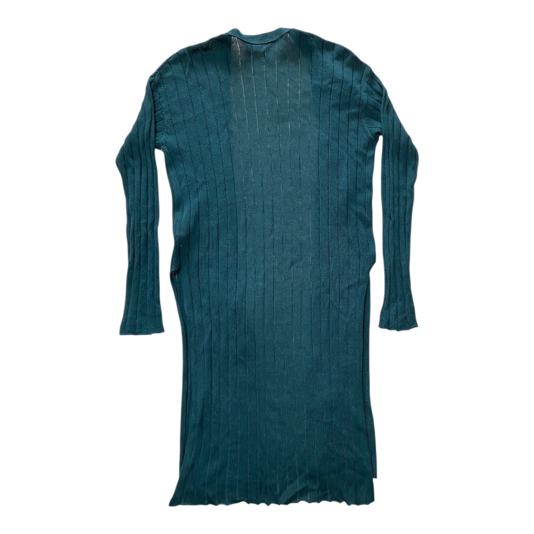 Sweater Cardigan By Free People In Teal, Size:M