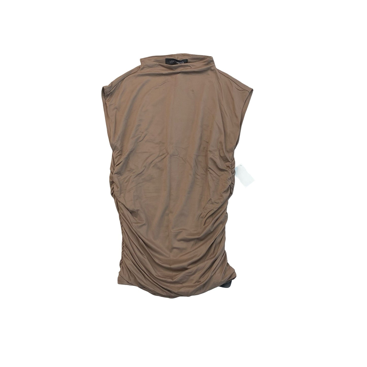 Top Sleeveless By Loft In Brown, Size:M