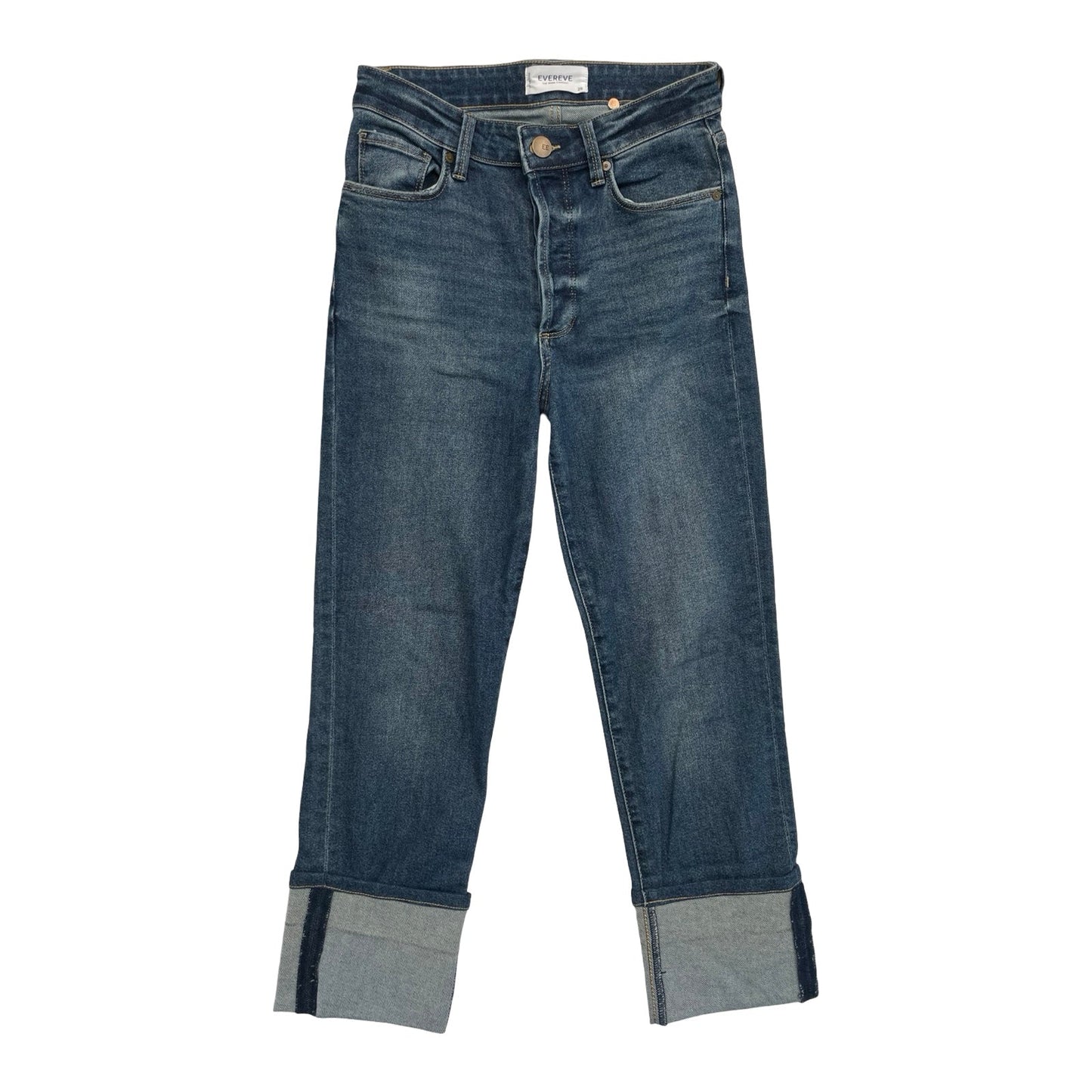 Jeans Straight By Evereve In Blue Denim, Size:2