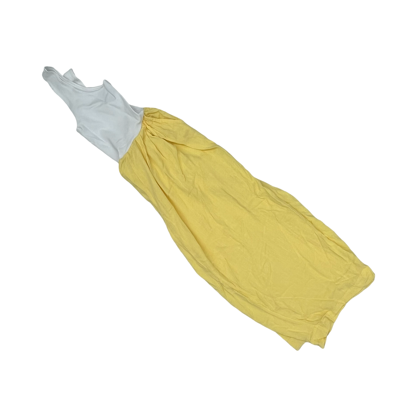 Jumpsuit By Clothes Mentor In White & Yellow, Size:L