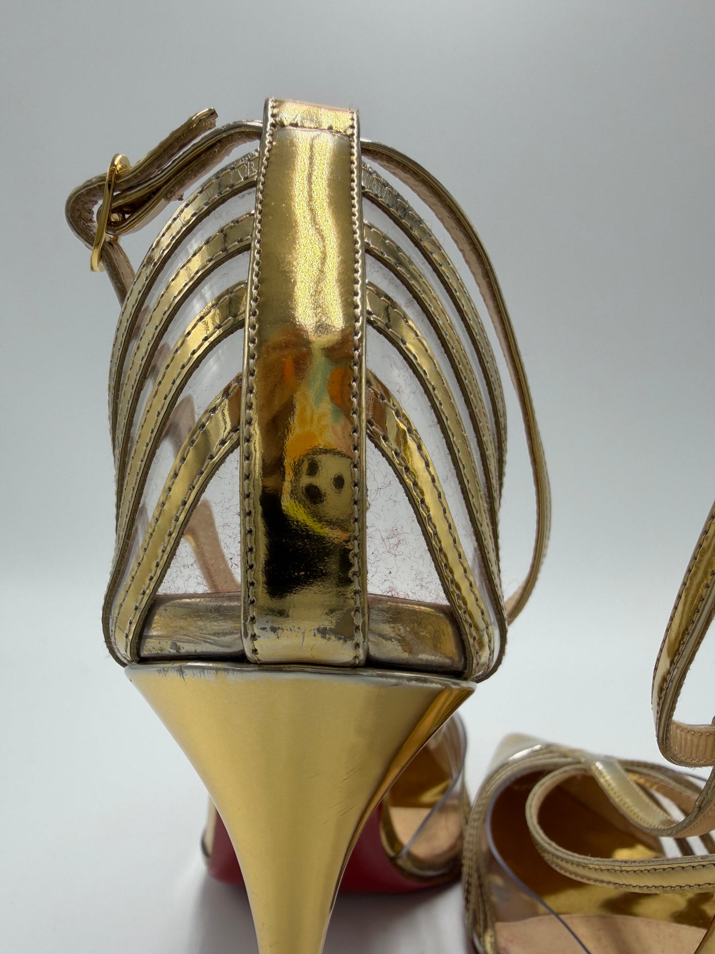 Christian Louboutin Deck 100 Specchio PVC Luxury Pumps, Size: 9.5