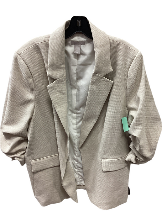 Blazer By H&M In Cream, Size:1X