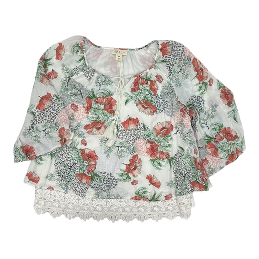 Top 3/4 Sleeve By Style And Company In Cream, Size:Mp