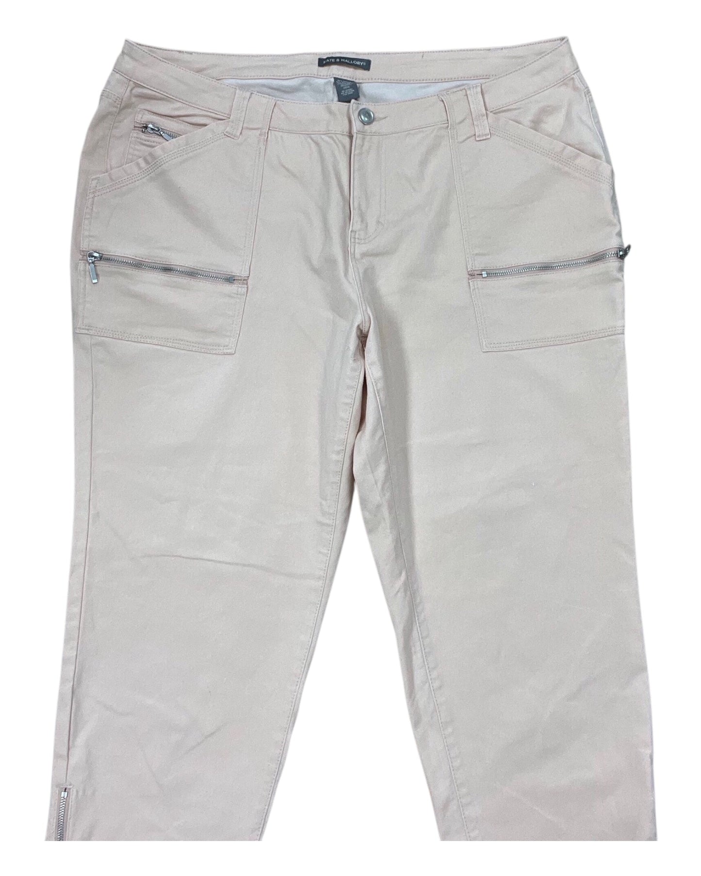 Jeans Straight By Kate & Mallory In Peach, Size:20