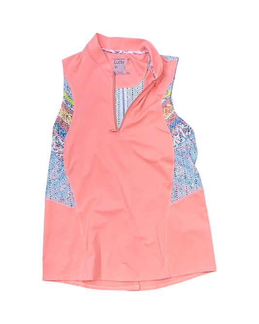 Top Sleeveless By Lucky In Love In Orange, Size:Xs