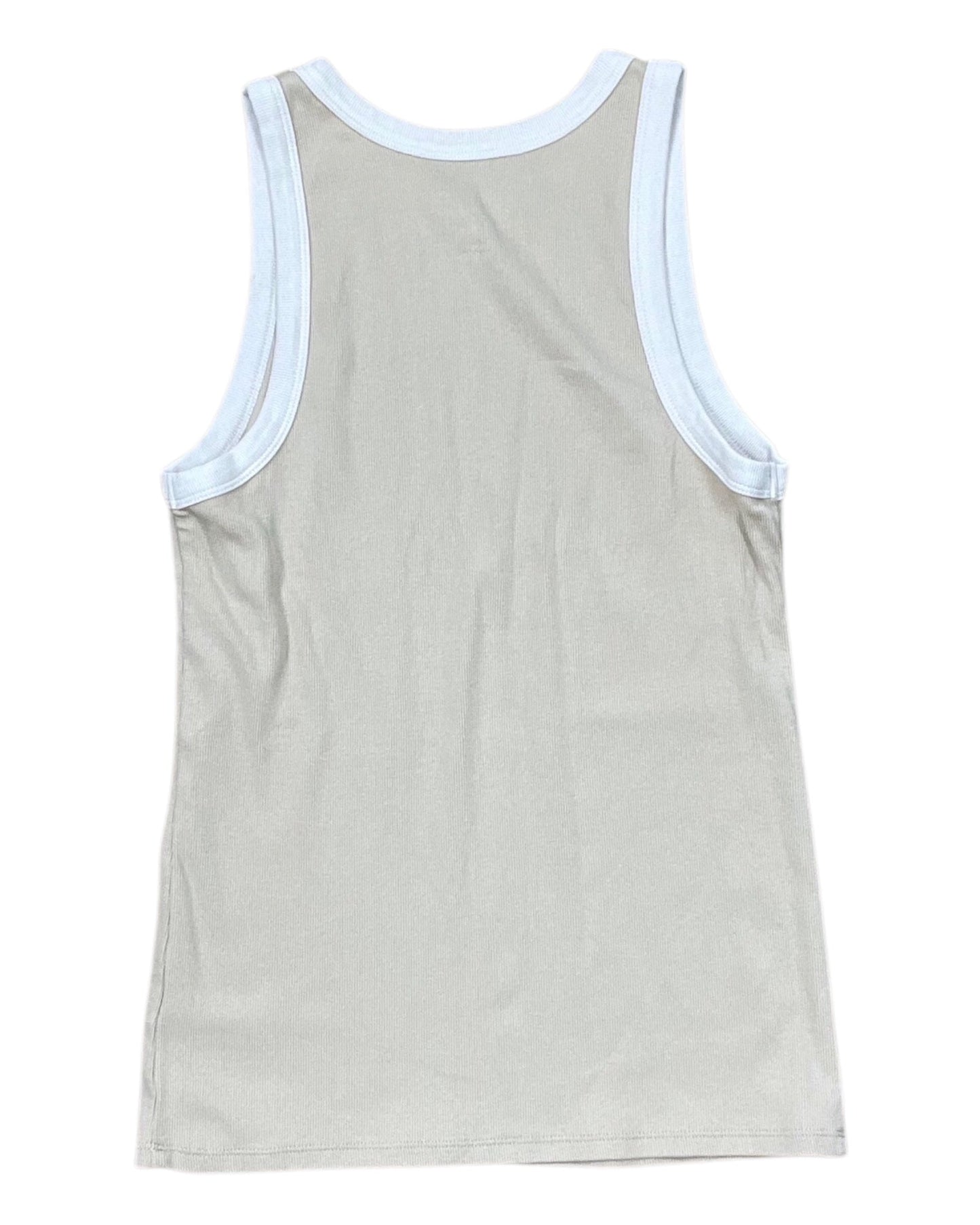 Tank Top By A New Day In Tan & White, Size:L