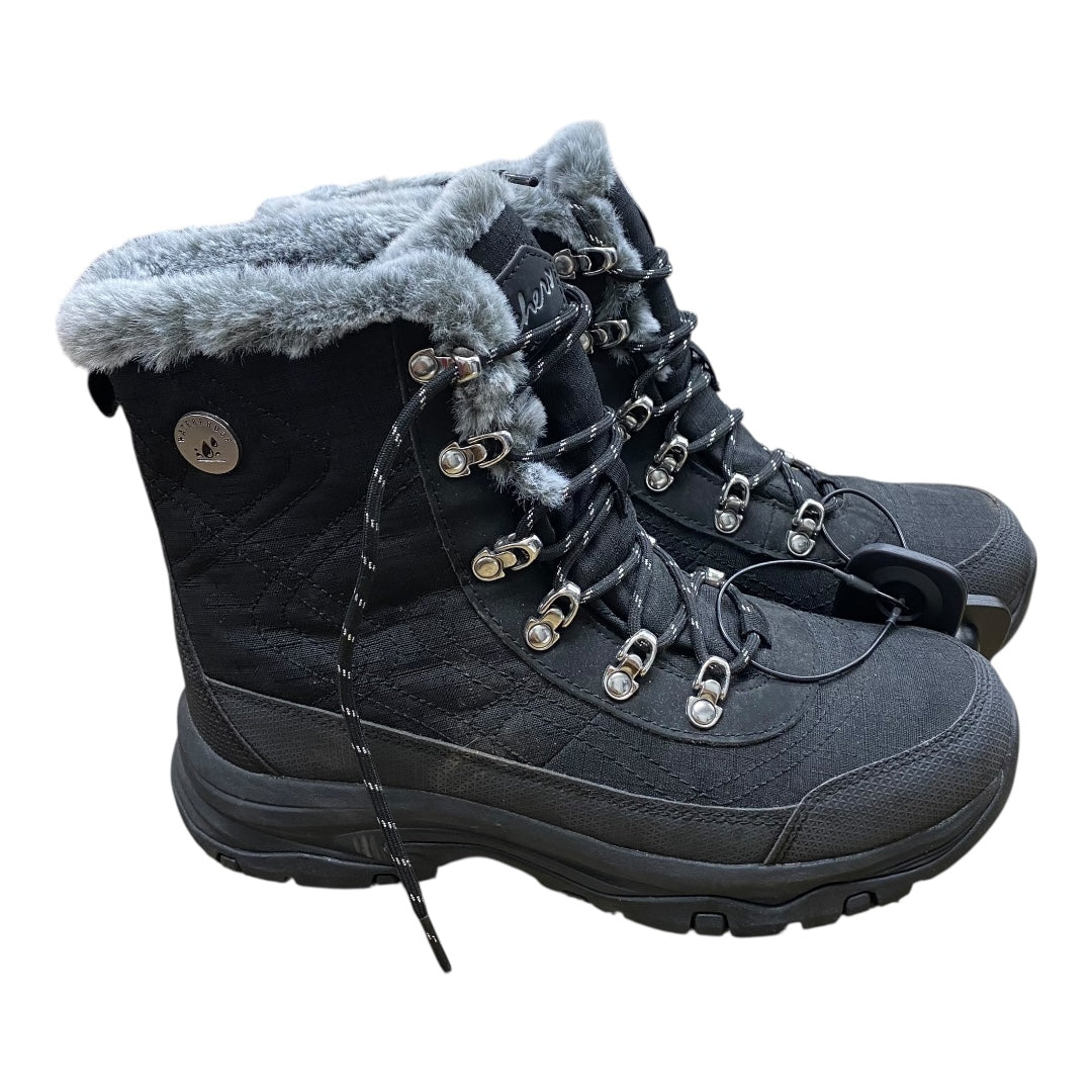Boots Snow By Skechers In Black, Size:8