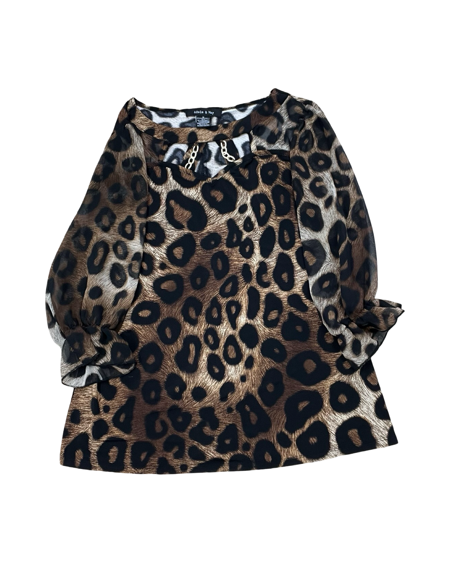 Top Ss By Clothes Mentor In Animal Print, Size:M