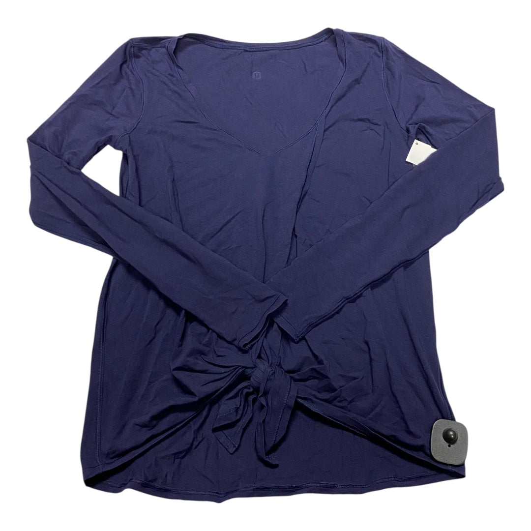 Athletic Top Ls Crewneck By Lululemon In Purple, Size:4
