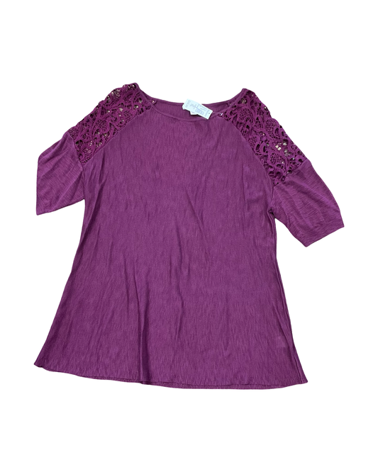 Top Ss By Dressbarn In Purple, Size:Xl