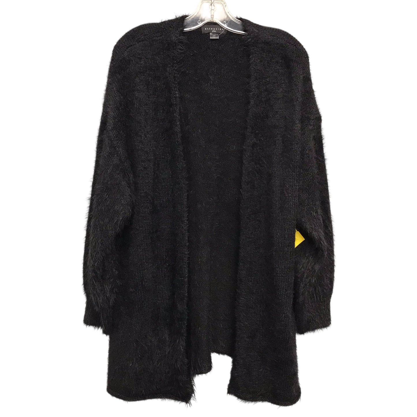 Sweater Cardigan By Attention In Black, Size:1X