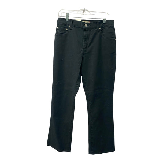 Jeans Boot Cut By Levis In Black, Size:12