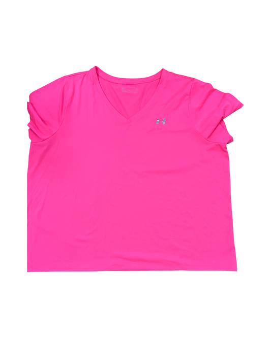Athletic Top Ss By Under Armour In Pink, Size:3X