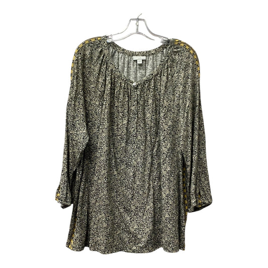 Top Ls By J. Jill In Black & White, Size:2X