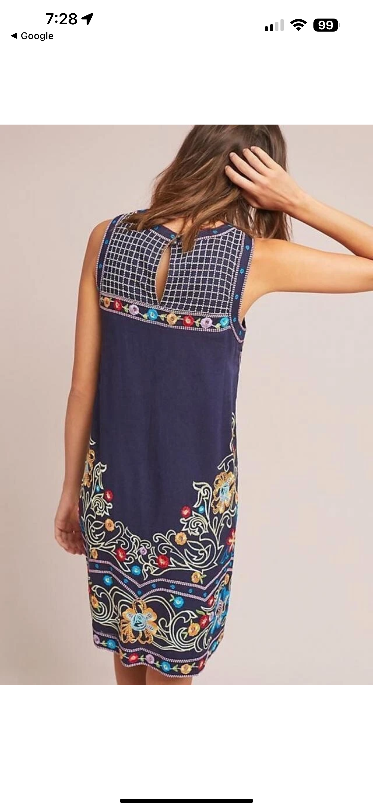 Embroidered Kira Shift Dress Casual Short By Maeve In Multi-colored, Size: 4