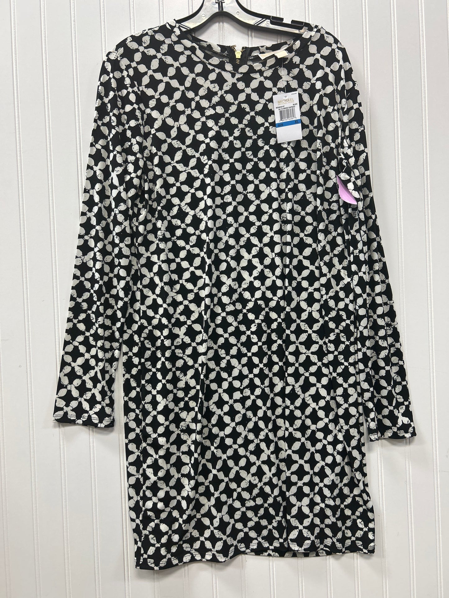 Dress Casual Midi By Michael By Michael Kors In Black, Size:Xl NWT