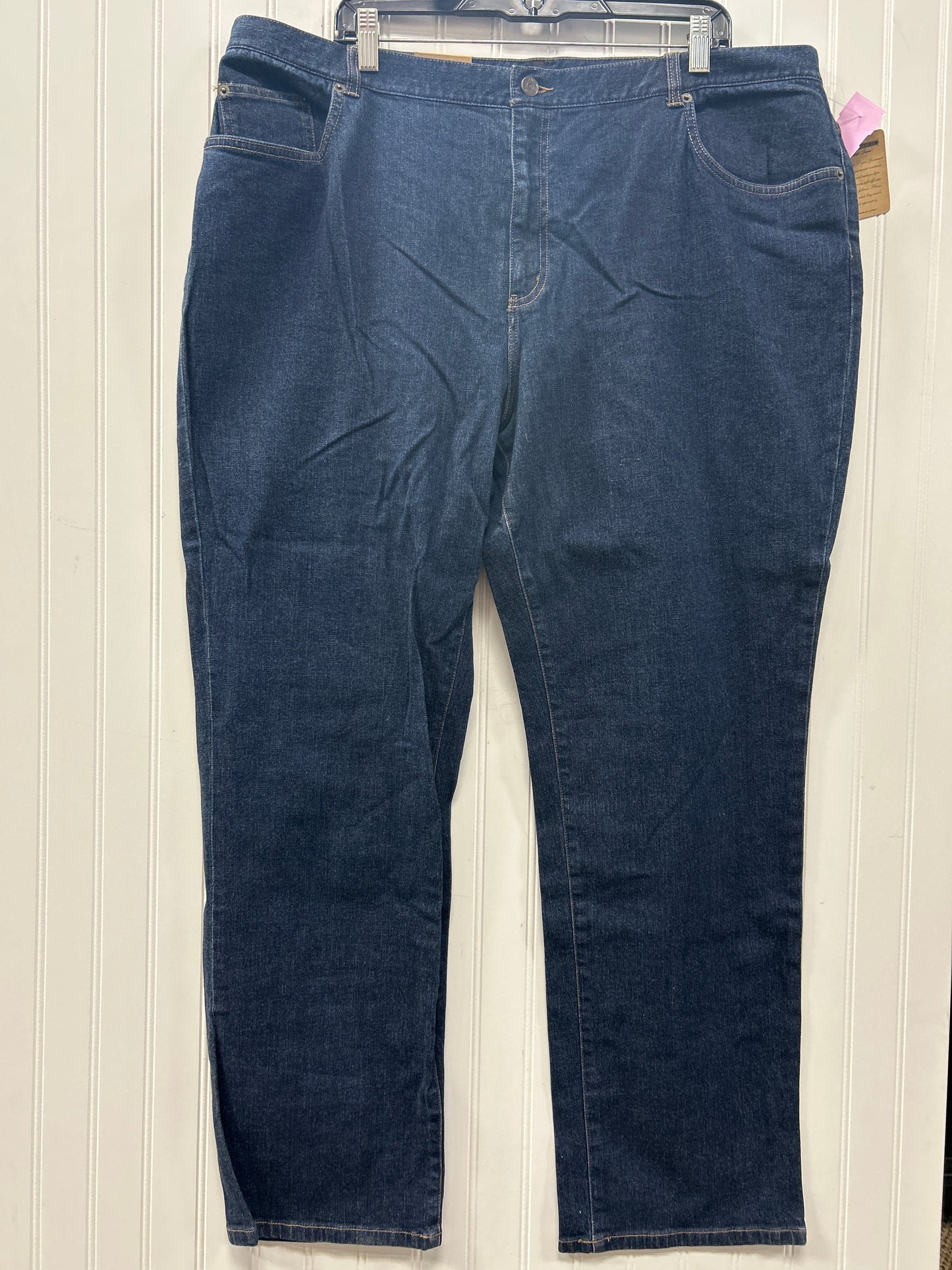 Jeans Straight By Lauren Jeans Co In Blue Denim, Size:20