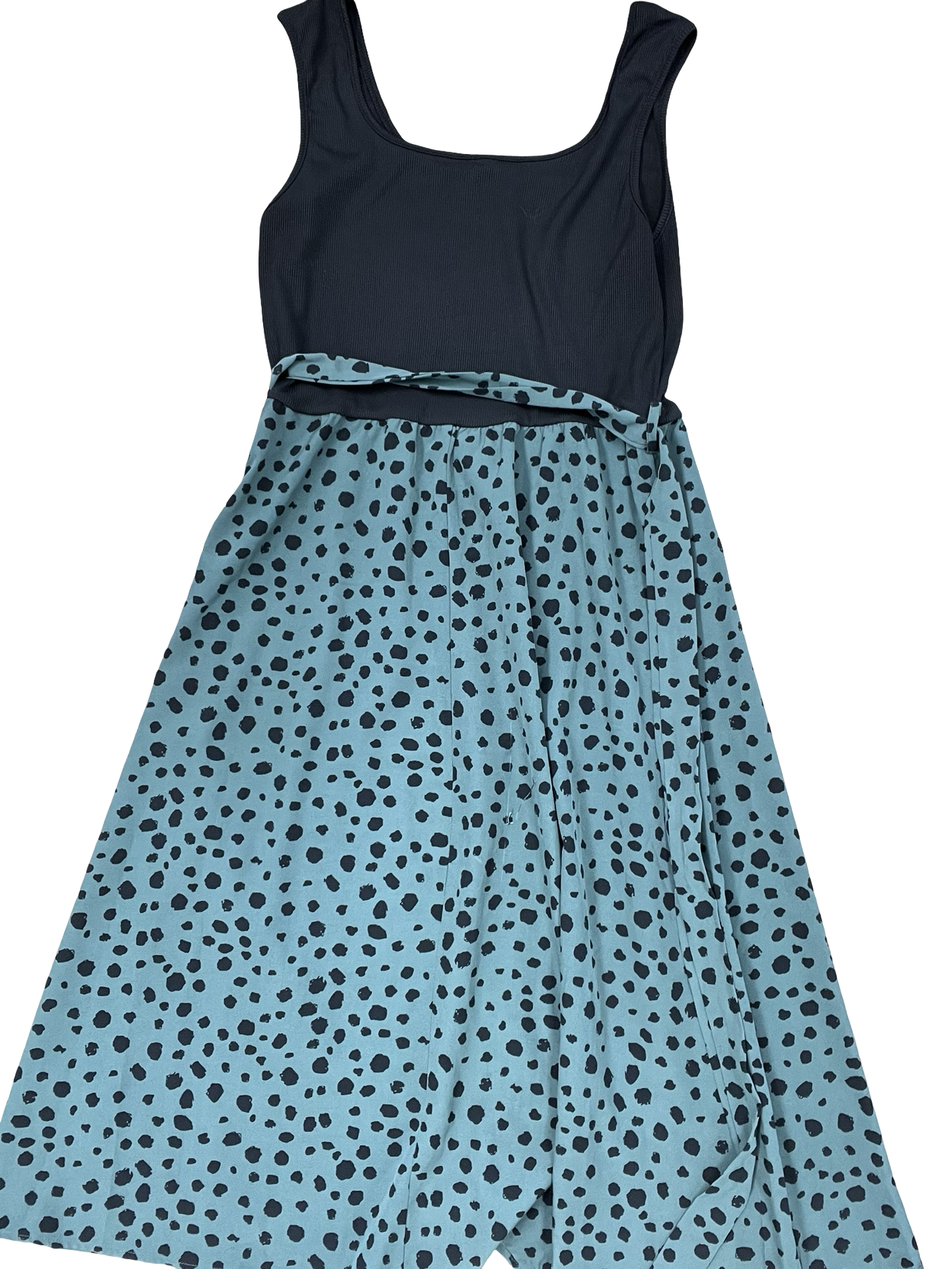 Dress Casual Midi By Shein In Black & Green, Size:L