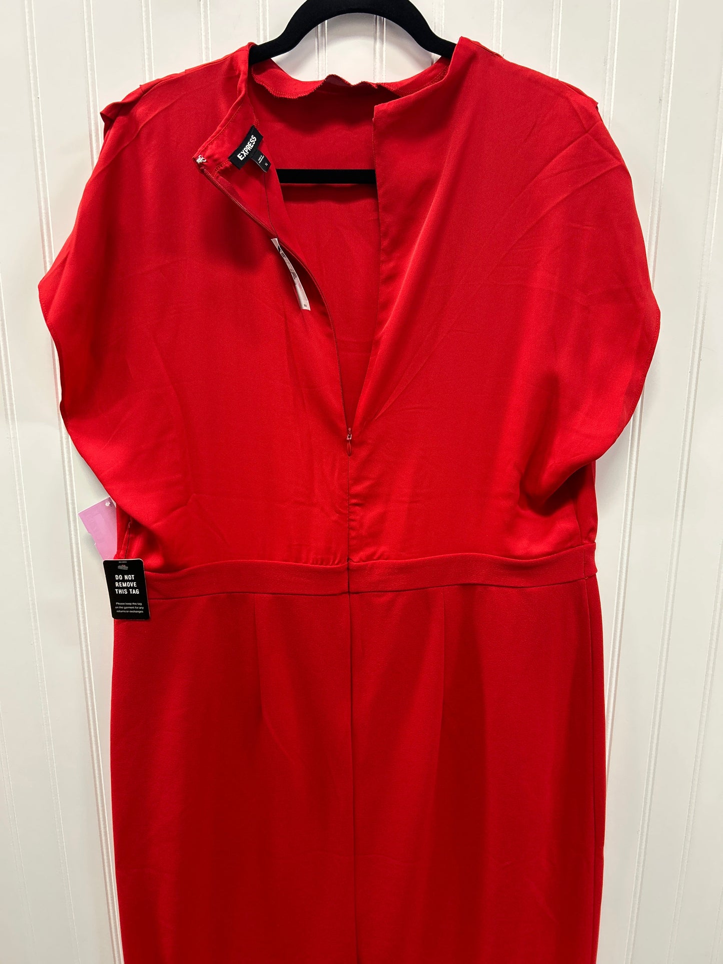 Dress Work By Express In Red, Size:Xl