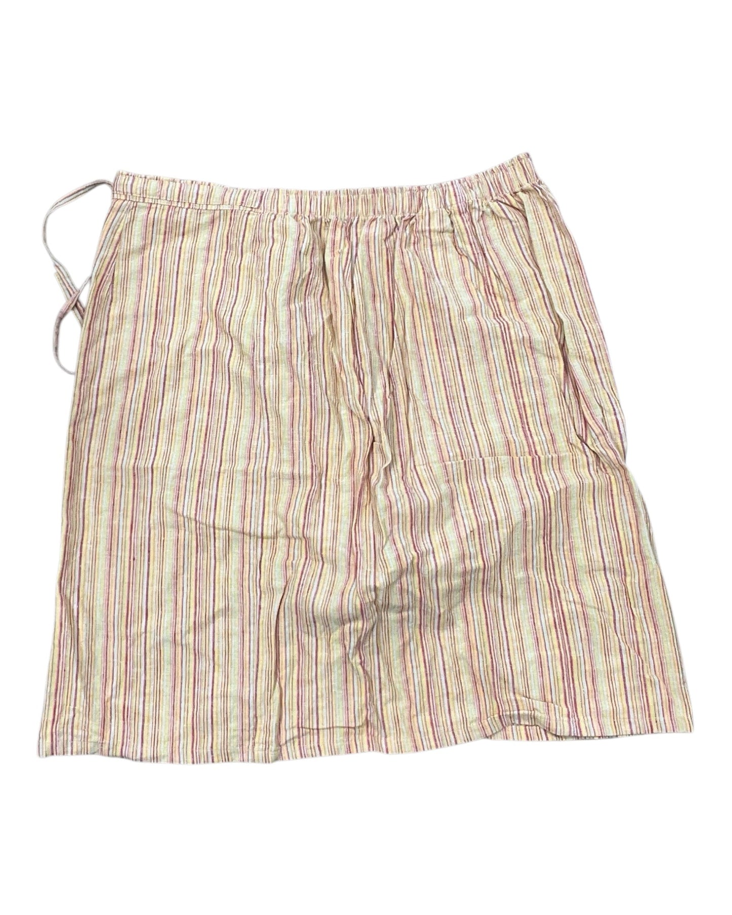 Skirt Midi By Clothes Mentor In Cream & Orange, Size:Xl