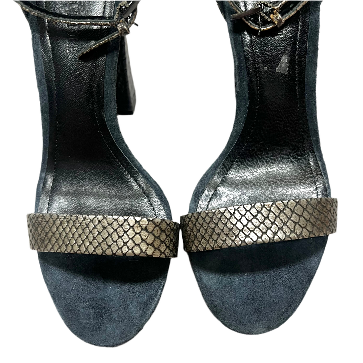 Sandals Heels Block By Pour La Victoire In Blue, Size: 6