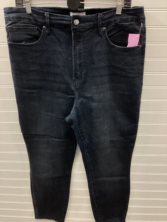 Jeans Skinny By Good American In Blue Denim, Size:16