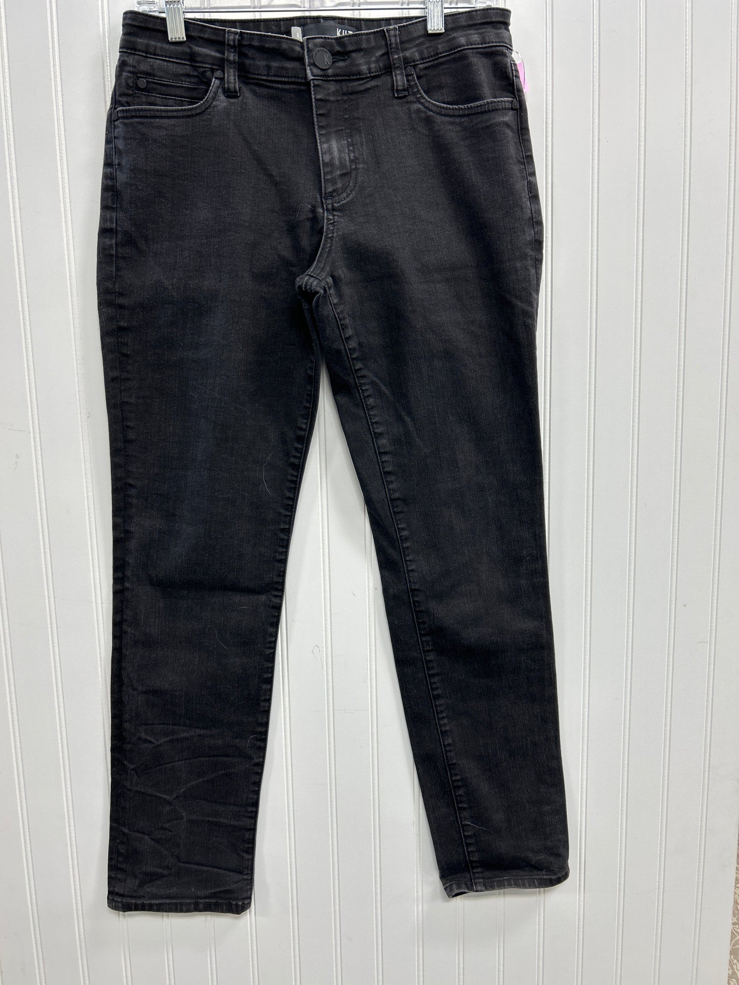 Jeans Straight By Kut In Black Denim, Size:8