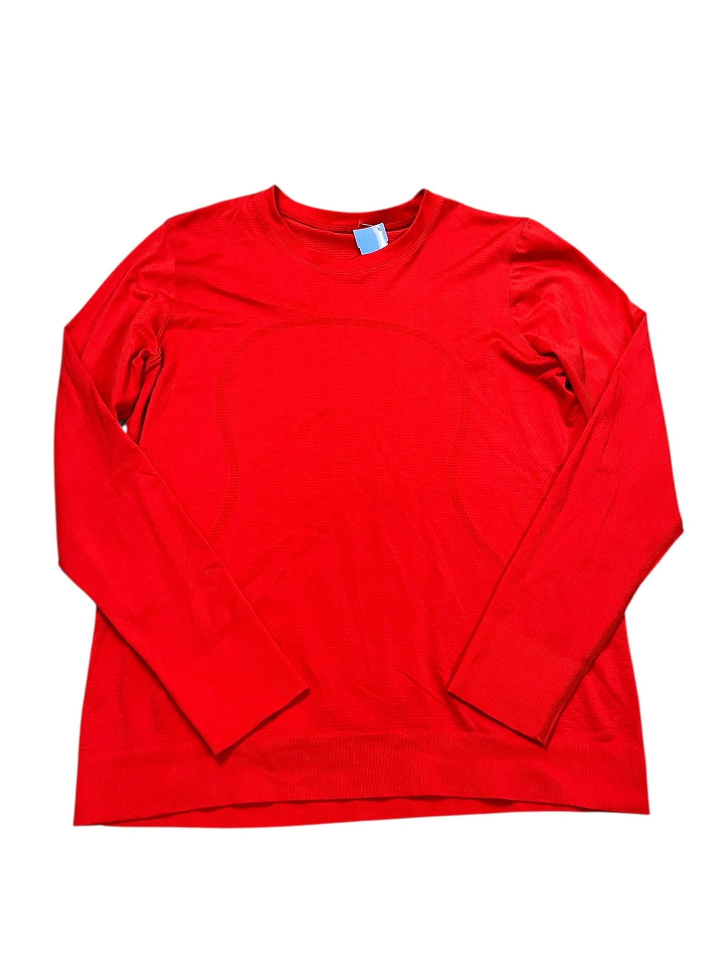 Athletic Top Ls Crewneck By Lululemon In Orange, Size:M