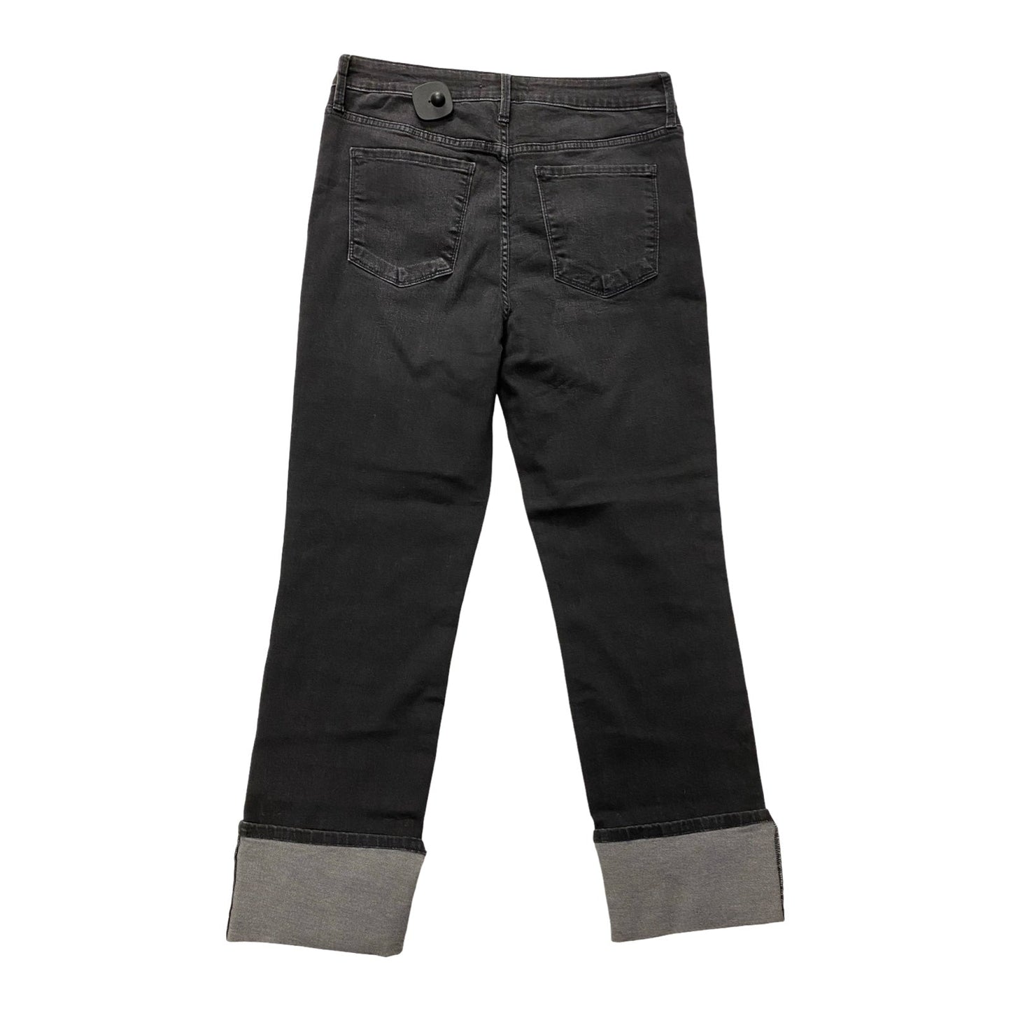 Jeans Straight By Evereve In Black Denim, Size:10