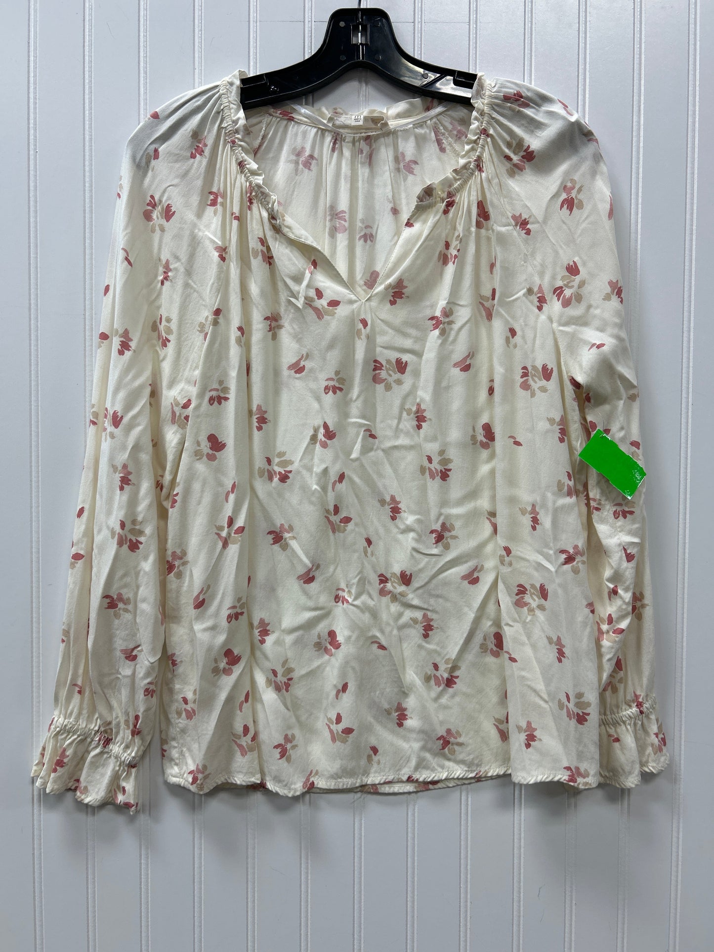 Top Ls By C And C In Cream, Size:M