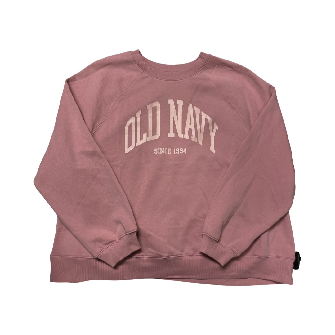 Sweatshirt Crewneck By Old Navy In Pink, Size:2X