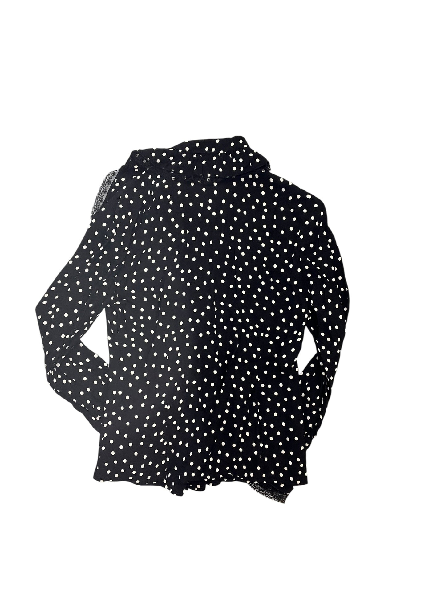 Blouse Ls By Cma In Polkadot Pattern, Size:Xs