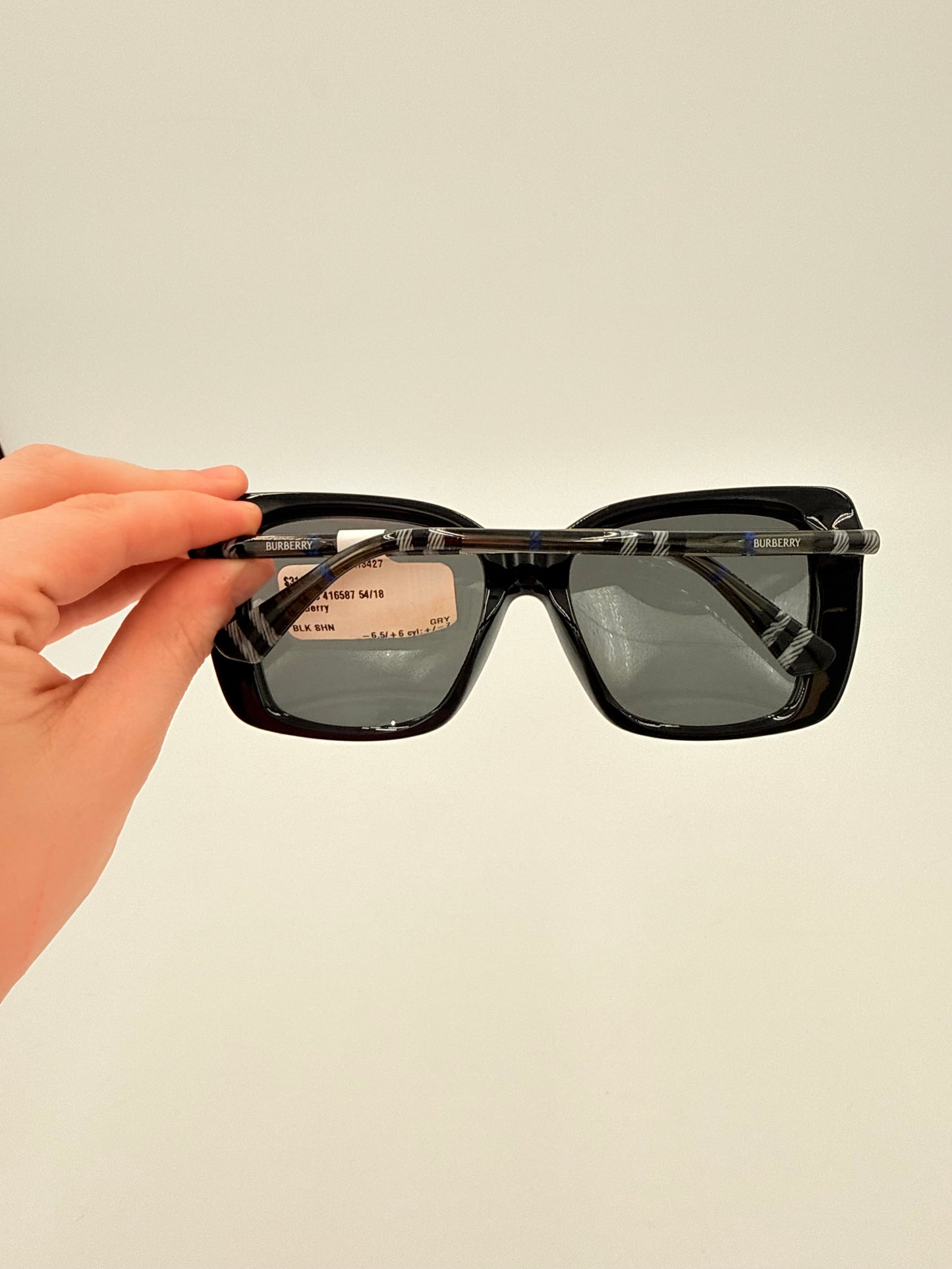 Sunglasses Luxury Designer By Burberry In Black & Grey