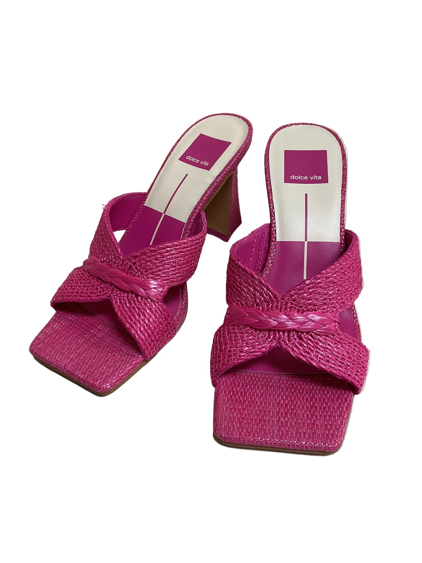 Sandals Heels Stiletto By Dolce Vita In Pink, Size:7