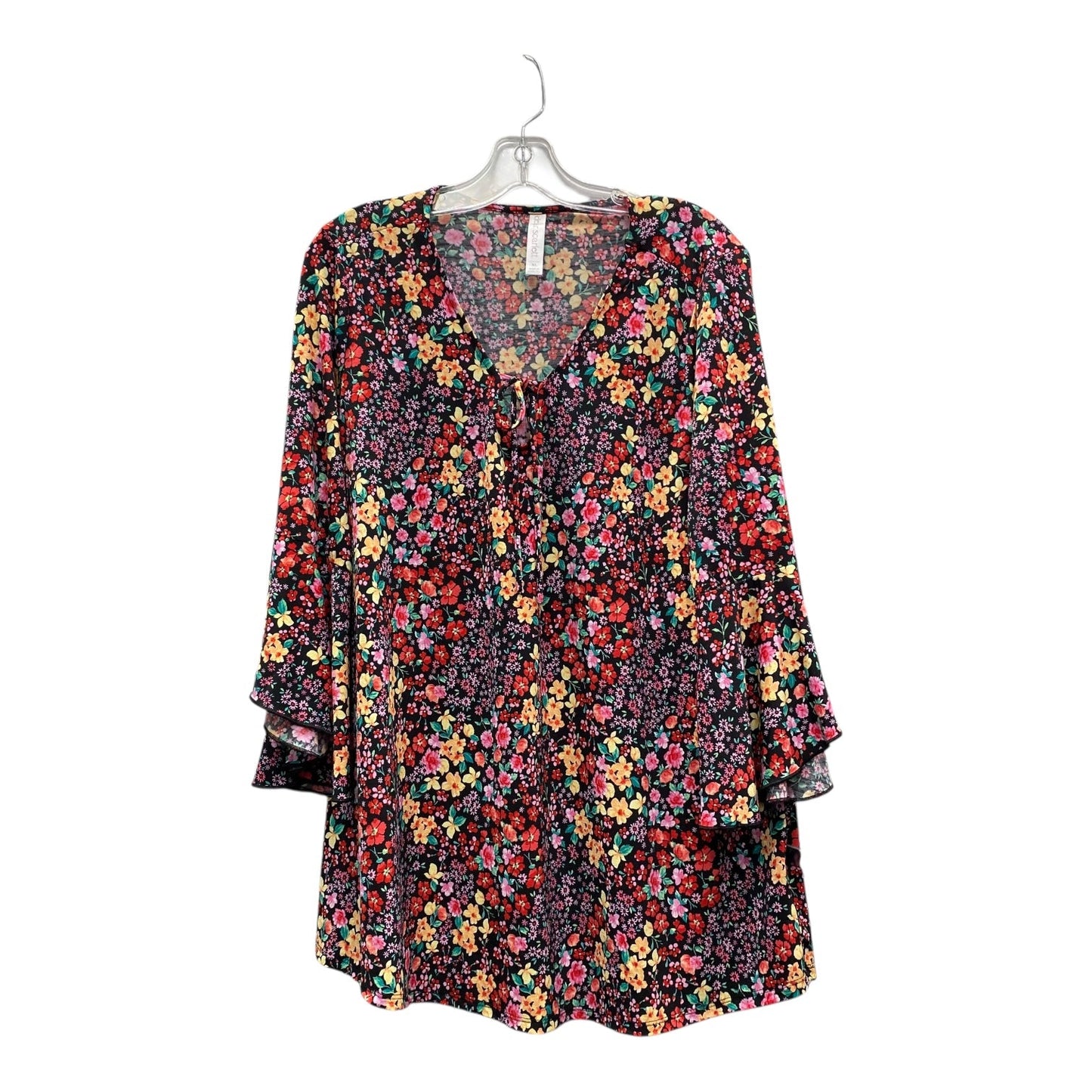 Top Ls By dear Scarlett In Pink & Yellow, Size:Xl