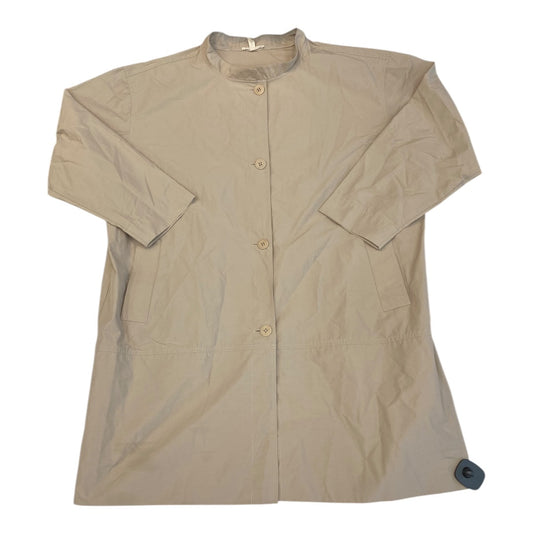 Jacket Designer By Eileen Fisher In Tan, Size:L