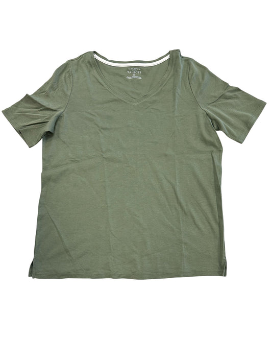 Top Ss Basic By Talbots In Green, Size:1X